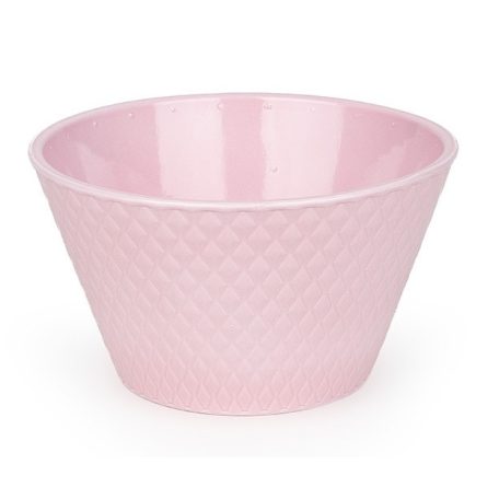 Harlekin kerámia tál - Fényes rózsaszín -18 cm