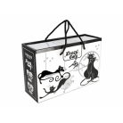 Carmani porcelán bögre - Fekete macskás - 400 ml - 2 db-os szett