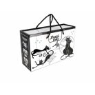 Carmani porcelán bögre+alj - Fekete macskás - 250 ml - 2 db-os szett 