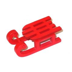Fa szánkó - Natúr - 2 db/csomag - 6x3x2 cm+akasztó 