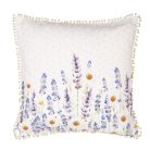 Clayre & Eef - Lavender Field - párnahuzat kötős - 40x40 cm