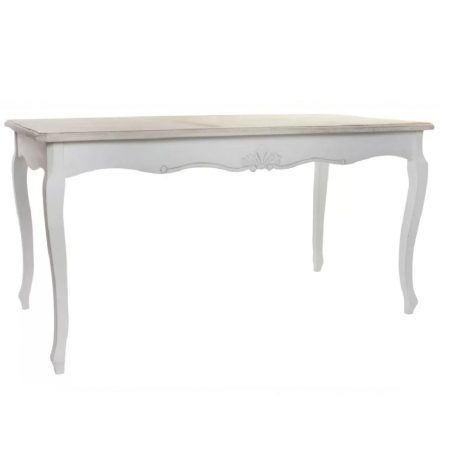 Fehér asztal, fa,  természetes - 160x80x79 cm