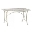Asztal kávés, fém, régies, fehér - 100x50x56 cm