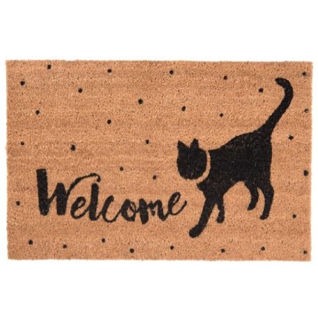 Clayre & Eef - Lábtörlő "Welcome" cicás - 75x45 cm  