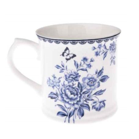 Dakls - Porcelánbögre kék rózsacsokros - 400 ml