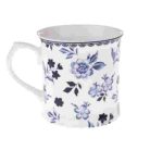 Dakls - Porcelánbögre kék vegyes virágos - 400 ml