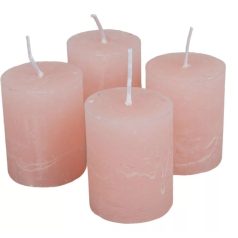 Rusztikus gyertya - Púder - 40x50 mm - 4 db/csomag