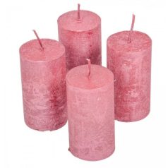 Rusztikus metál gyertya - Pezsgő - 40x75 mm - 4 db/csomag