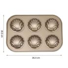 Muffin sütőforma kagyló fém - 18x26 cm 
