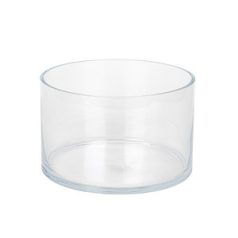 Üveg henger tál - 22,7x14 cm