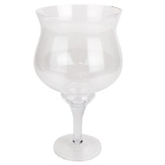 Dekorációs üveg pohár - 21x40 cm