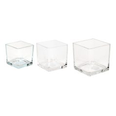 Üveg mécsestartó kocka - 8 cm, 10 cm, 12,5 cm    